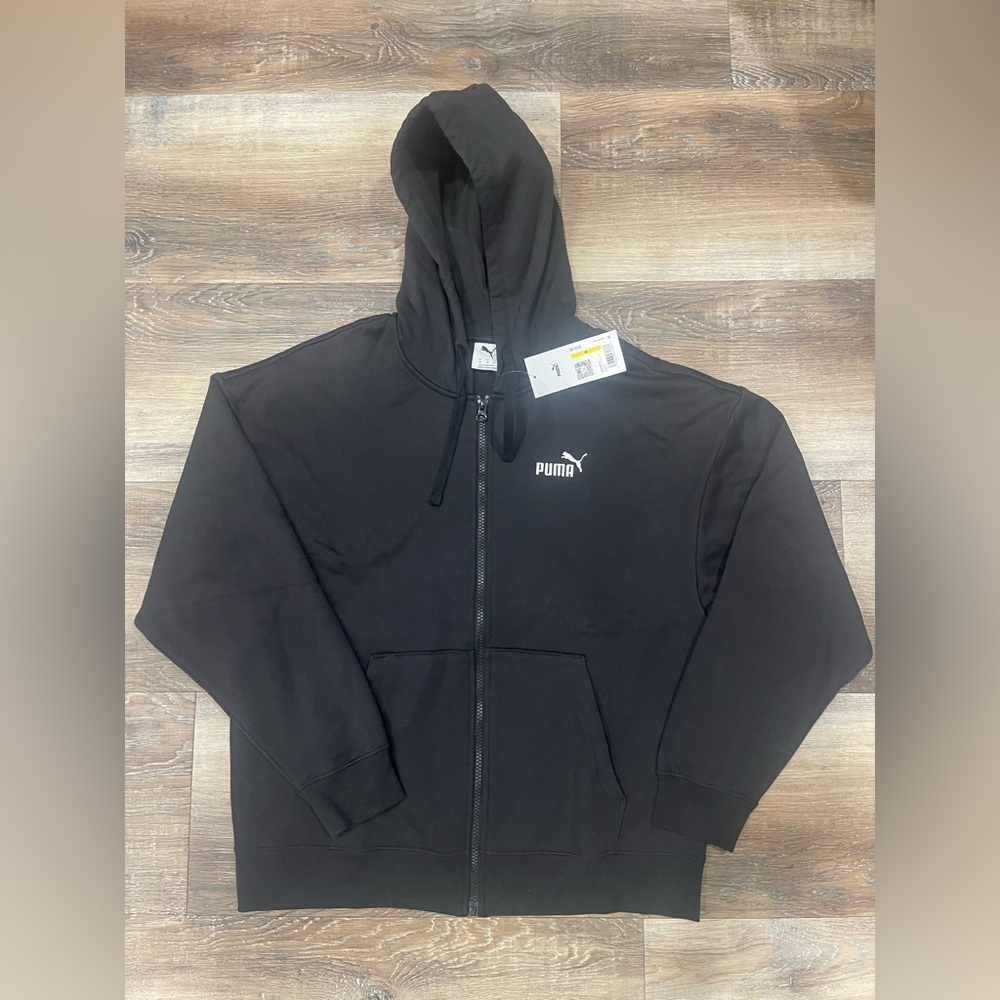 Puma Men’s Black Full-Zip Hoodie, Size Medium, NWT!